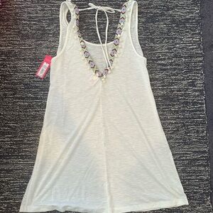 Target Cream Coverup with Colorful Trim on Back